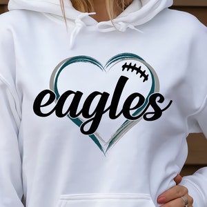 Eagles Svg Png , Football Svg , Football Png , Shirt Svgs , Football Hearts Svg , Sports Svg , Digital Download , Instant Download