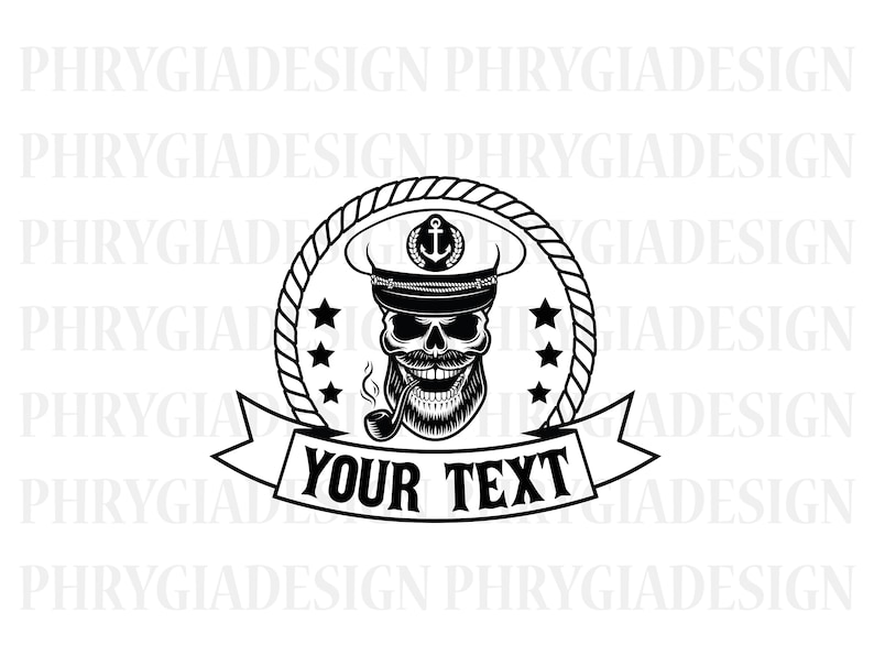 Skull Boat Captain Svg , Sailing Svg , Yacht Cruise Ship Ocean Sea