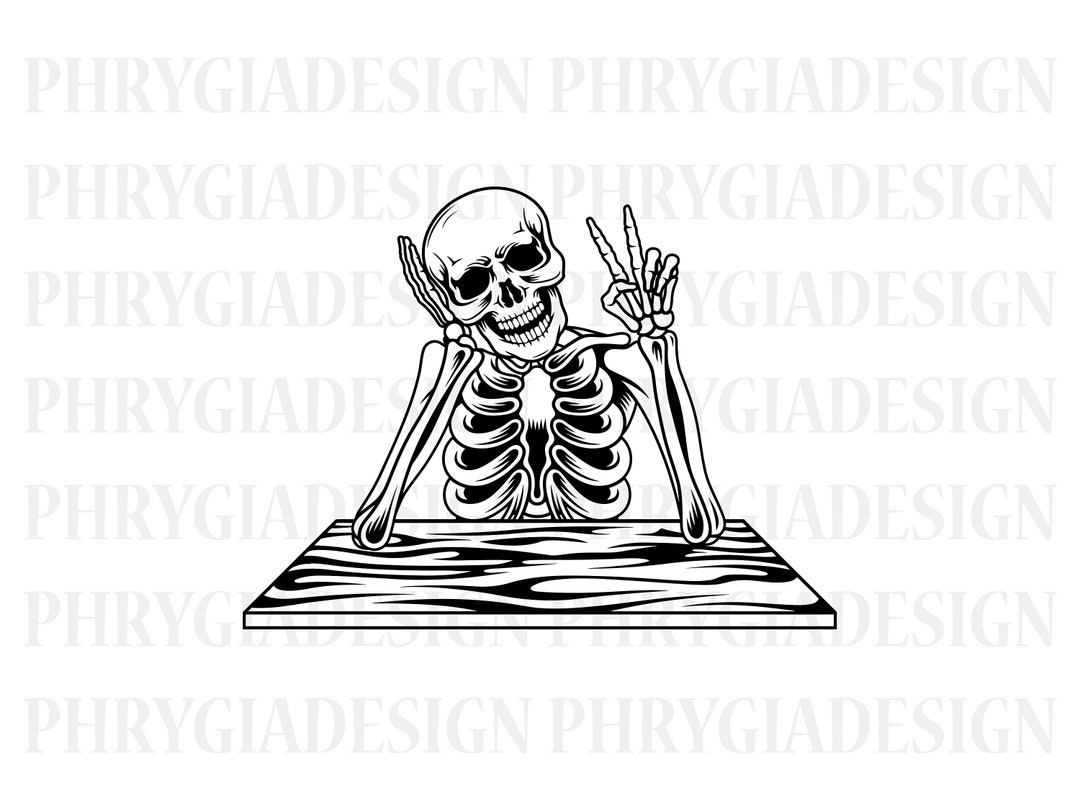 Sitting Skeleton Svg , Relaxing Skeleton Svg , Skeleton Shirt Svg ...
