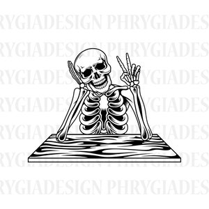 Sitting Skeleton Svg , Relaxing Skeleton Svg , Skeleton Shirt Svg , Funny Skeleton Svg , Skull Svg , Digital Download