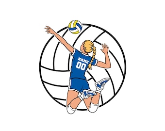 Volleyball Player Svg , Personalized Name Svg , Volleyball Girl Svg , Volleyball Mom Svg ,  Volleyball Ball Svg , Volleyball Cut File