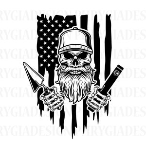 US Skull Mason Svg , Mason Svg , Skeleton Mason Svg , Construction Svg , Contractor Svg , Home Builders Svg , Mason Dad Svg , Mason Png