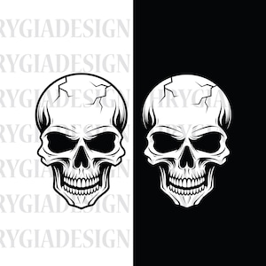 Skull Svg , Skull Clipart , Skull Shirt Svg , Skeleton Svg , Skull Head Svg , Skull Silhouette , Digital Download , Instant Download
