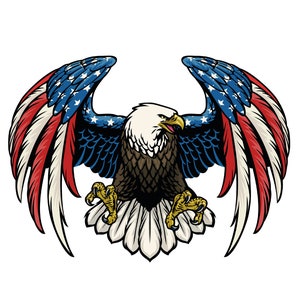 American Flag Bald Eagle PNG , Patriotic Sublimation , Usa Flag , Eagle Clipart , Digital Download , Instant Download