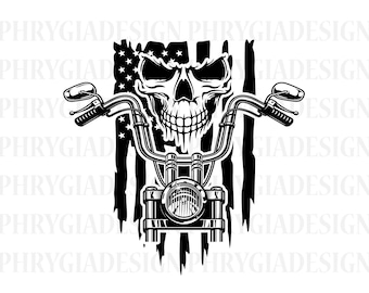 Motorcycle Skull Svg , Motorcycle Svg , Biker Shirt Svg , Biker Skull Svg , Motorbike Svg , American Biker , Motorcycle Shirt Svg