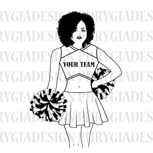 Cheerleader Svg , Cheerleading Svg , High School Cheer , Girls Pom Dance , Cheer Mom Svg , Cheerleading Png , Digital Download
