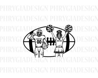 Football Player Svg Png , Cheerleader Svg , Cheer Dance Svg , Football Name Svg , Football Shirt Svg , Football Season , Cheer Svg