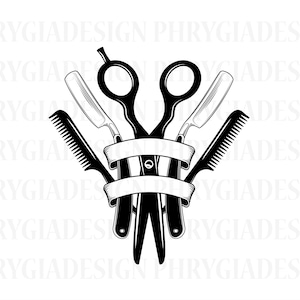 Barbershop Svg , Hairstylist Svg ,  Barber Tools Svg , Barber Svg , Barber Shirt Svg , Barber Png , Barber Clipart , Digital Download