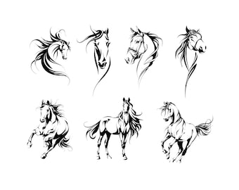 Horse Bundle , Horse Png , Horse Svg , Silhouette Animal , Horse Head , Horse Lover , Horse Clipart , Digital Download , Instant Download