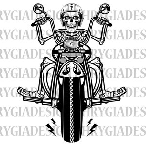 Motorcycle Rider Svg Png , Skull Biker Svg , Skeleton Rider Svg ...