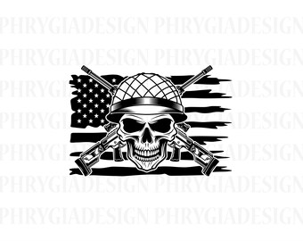 Soldier Skull Svg , Army Skull Svg , Veteran Svg , Army Svg , Military Svg , Soldier Svg , Soldier Clipart , Soldier Png , Patriotic Skull