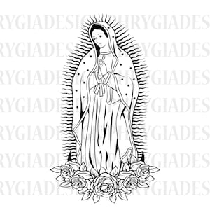 Madre De Jesús Svg , Rosa Con Virgen María Svg , Casa De La Virgen María Svg , Virgen De Guadalupe Svg , Descarga Instantánea