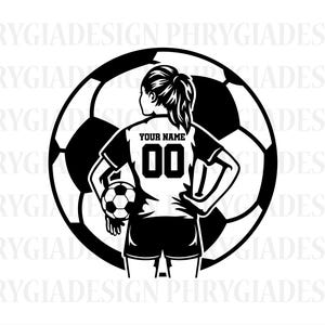 Soccer Girl Player Svg , Customized Soccer Player Svg , Soccer Player Svg Png , Soccer Svg , Soccer Mom , Soccer Clipart , Soccer Cutfile