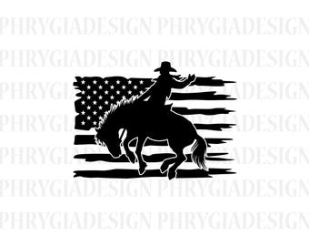 US Cowboy Svg , Cowboy Svg , Western Svg , Cowboy Silhouette , Wild West Svg , Rodeo Svg , Western Cowboy Riding Horse Svg , Horse Png