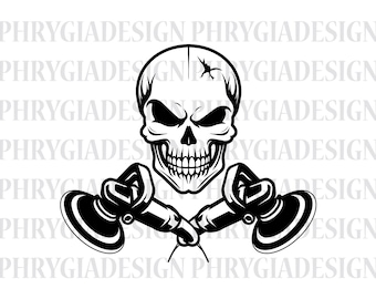 Skull With Polisher Svg , Car Detailing Skull Svg , Car Detailing Svg , Car Repair Svg , Polisher Svg , Mechanic Svg , Repair Svg