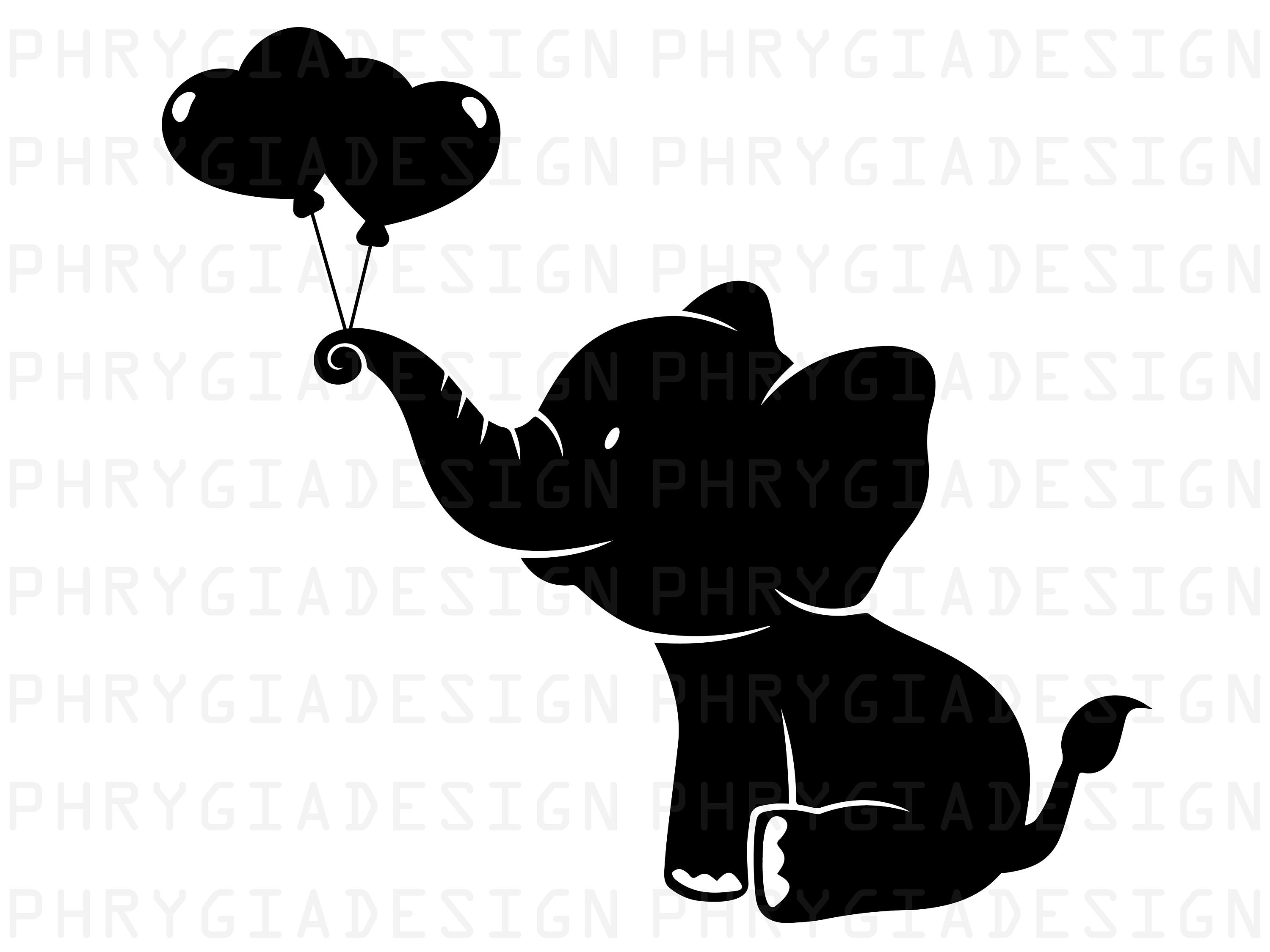 Baby Elephant Svg Png Cute Elephant Baby Shower Cut File Etsy Canada