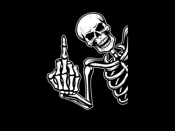Skeleton Middle Finger Svg , Middle Finger Svg , Skeleton