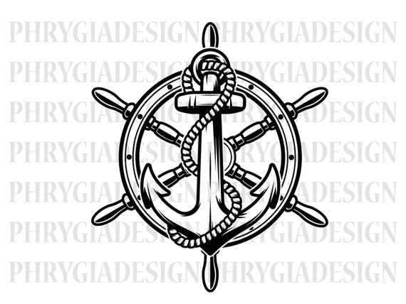 Anchor Svg , Rope Anchor Svg , Boat Anchor Svg , Anchor Shirt Svg , Anchor  Clipart , Anchor Png , Anchor Sublimation , Ship Wheel Svg 