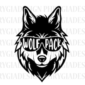Wolf Pack Svg , Wolf Svg , Wild Animals Svg , Wolf Shirt Svg , Wolf Clipart , Wolf Head , Animal Svg , Wolf With Sunglasses