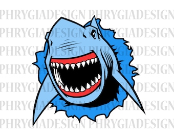 Shark Svg Png , Shark Clipart , Shark Design , Ocean Svg , Shark Sublimation Design , Shark Fish Svg , Shark Silhouette , Digital Download