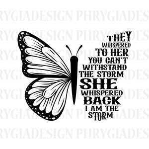 They Whispered To Her You Can&#39;t Withstand The Storm She Whispered Back I Am The Storm Svg , Woman Svg , Afro Svg , Black Woman Svg