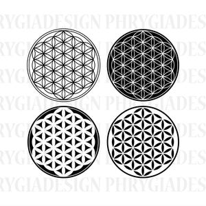 Fiore della vita Svg Png, Geometria sacra Svg, Mandala Svg, File tagliati, Download digitale, Download istantaneo