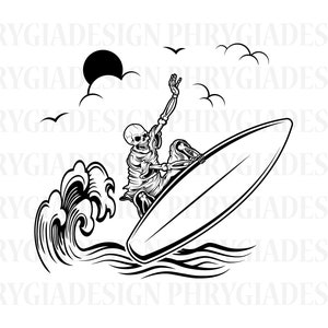 Surfing Skeleton Svg , Surfer Svg , Surfing Svg , Surfboard Svg ...