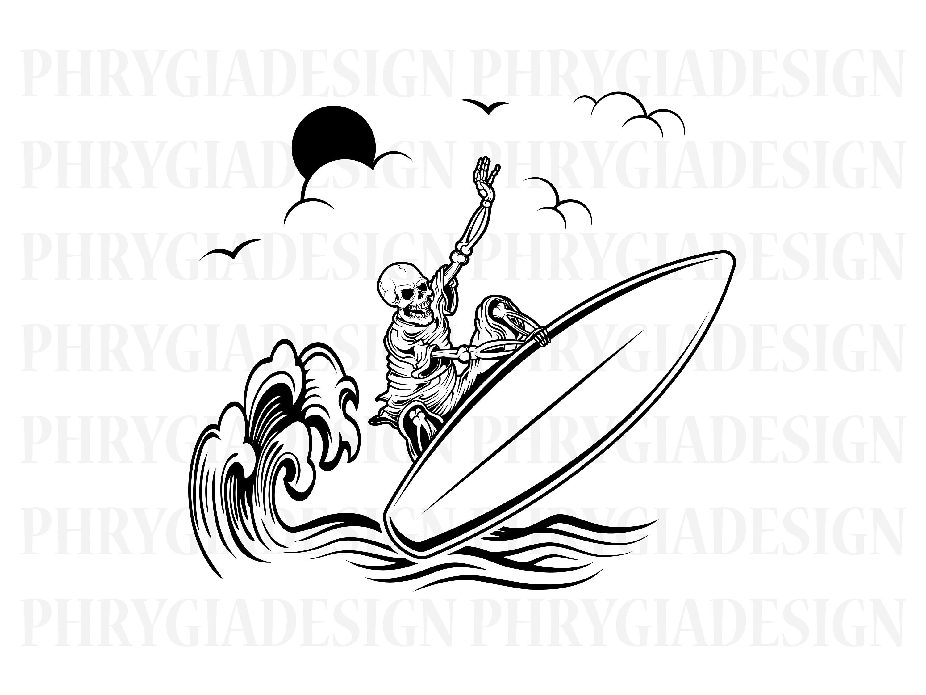 Surfing Skeleton Svg , Surfer Svg , Surfing Svg , Surfboard Svg ...