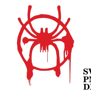 Miles Morales Spider Spray Paint Svg Png Dxf , Cut File , Miles Morales Logo , Spiderman Svg , Digital Download , Instant Download