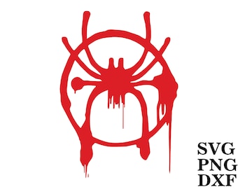 Miles Morales Spider Spray Paint Svg Png Dxf , Archivo cortado , Logotipo de Miles Morales , Spiderman Svg , Descarga digital , Descarga instantánea
