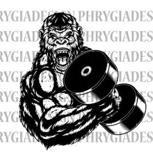 Gorilla Dumbbells Etsy