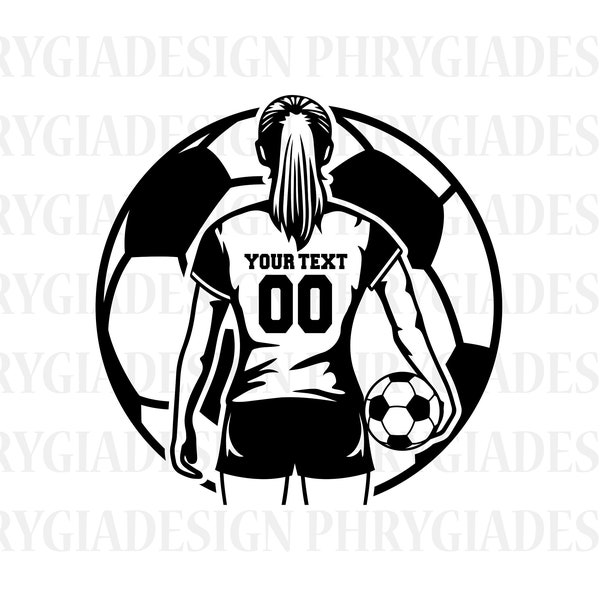 Jugadora de fútbol Svg, Jugador de fútbol Svg, Jugador de fútbol personalizado Svg, Fútbol Svg, Clipart de fútbol, Fútbol Png, Mamá futbolista