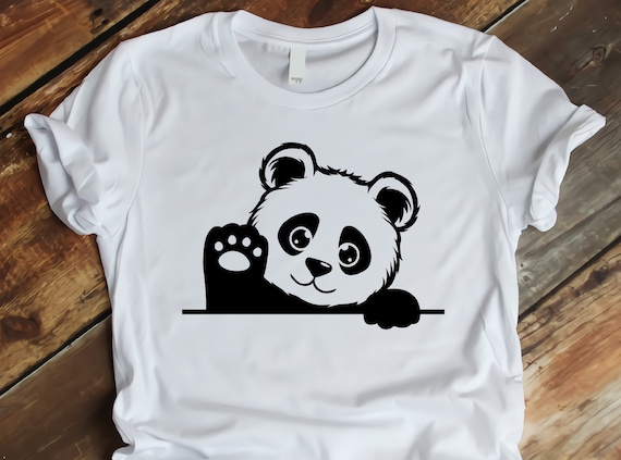 覗いているパンダ SVG、かわいいパンダ SVG、パンダ SVG、赤ちゃん