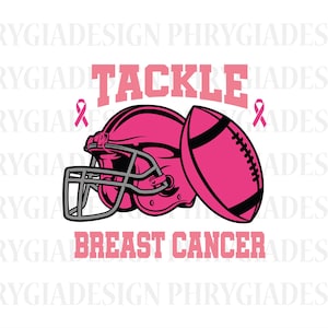Tackle Breast Cancer Svg , Breast Cancer Awareness Svg , Tackle Cancer Svg , Fight Cancer Svg , Football Cancer Svg , Breast Cancer Svg