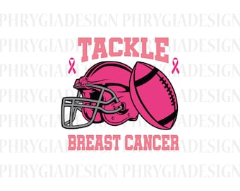 Tackle Breast Cancer Svg , Breast Cancer Awareness Svg , Tackle Cancer Svg , Fight Cancer Svg , Football Cancer Svg , Breast Cancer Svg