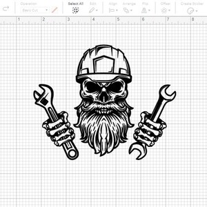 Skull With Hard Hat Svg , Construction Svg , Construction Shirt ...