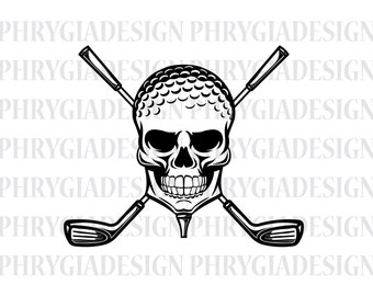 Golf Skull Svg , Golfing Svg , Golf Ball Svg , Golf Svg Png , Golf Clipart , Golf Master Svg , Skull Golf Svg  , Golf Shirt