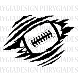 Football Svg Png , Football Season , Football Ripped Svg , Touchdown Season Svg , Football Silhouette , Scratch Svg , Digital Download
