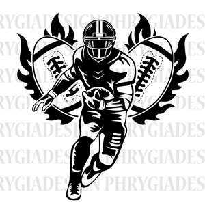 Football Player Svg , Football Season Svg , Football Svg , Football Shirt Svg , Football Player Png , Football Clipart , Digital Download
