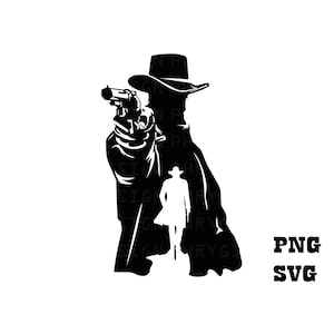 Cowboy Shooting Silhouette Svg Png , Cowboy Svg , Western Svg , Cowboy Silhouette , Wild West Svg , Digital Download , Instant Download