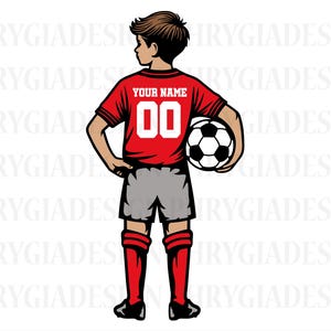 Soccer Kid Player Svg , Personalized Name Svg , Soccer Boy Svg , Soccer Svg , Soccer Clipart , Football Png , Soccer Kid Cutfile