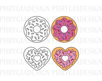 Donut Svg , Donut Cut File , Donut Clipart , Donut Shirt Svg , Donut Png , Doughnut Svg , Digital Download , Instant Download