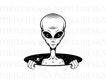 Alien Svg Png , Alien Clipart , Alien Shirt Svg , Space Svg , Planet Svg , Alien Sublimation Design , Digital Download , Instant Download