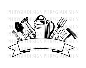Garden Tools Svg Png , Gardening Tools Svg , Gardener Svg , Farm Tools Svg , Farming Svg , Digital Download , Instant Download