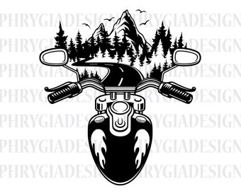 Rider Svg , Motorcycle Svg , Biker Mountain Svg , Mountain Scene Svg , Riding Motorcycle Svg , Biker Shirt Svg , Motorcycle Shirt Svg