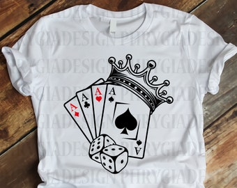 Playing Cards Svg Png , Aces Svg , Poker Png , Poker Cards Svg , Royal Flush Svg , Cards Clip Art , Digital Download , Instant Download