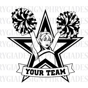 Cheerleader Svg , Cheerleading Svg , High School Cheer , Girls Pom Dance , Cheerleading Png , Cheer Mom Svg , Instant Download