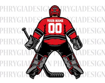 Goalie Player Svg , Personalized Name Svg , Hockey Goalie Svg , Goalie Player Svg , Ice Hockey Svg , Hockey Clipart , Ice Hockey Shirt