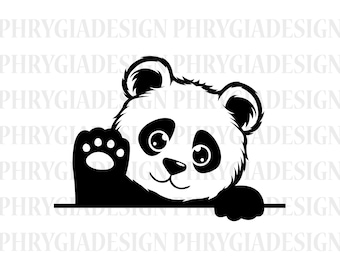 Panda Peeking Svg , Cute Panda Svg , Panda Svg , Baby Panda Svg , Cute Animal Svg , Animal Svg , Panda Clipart , Panda Shirt Svg , Panda Png