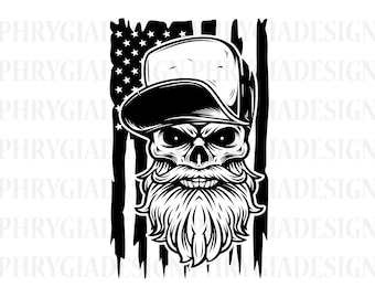 Camiseta de hombre con diamantes de imitacion y calavera con panuelo y gorra de Nueva York Etsy Mexico